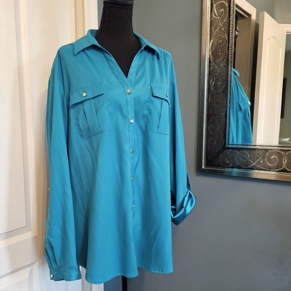 JM COLLECTION Womans Top Blouse